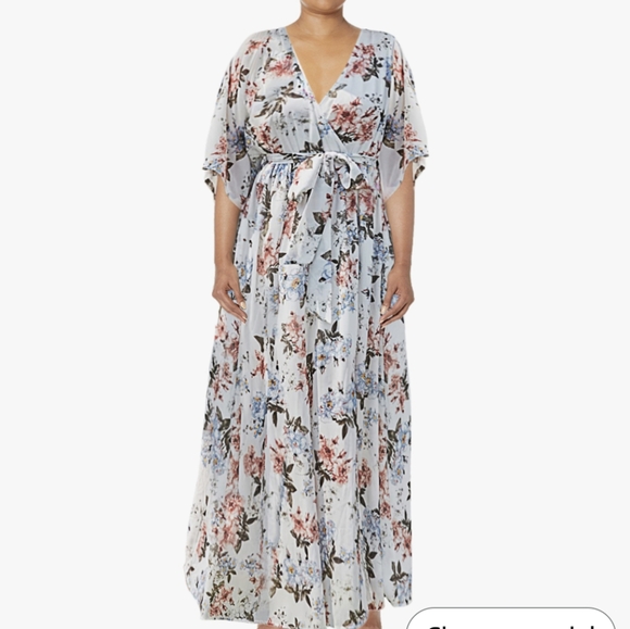 Dress. NWOT. Maxi. Flowy. New. Not Used. Three Quarter Sleeves. - Picture 7 of 7